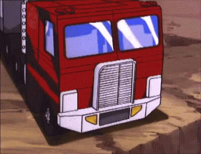 Red And Black Cartoon Truck GIF