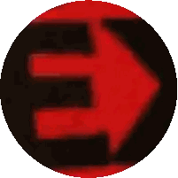 Red And Black Circle With Number 2 Sticker