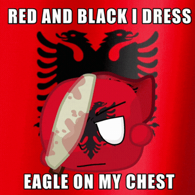 Red And Black Eagle On My Chest GIF