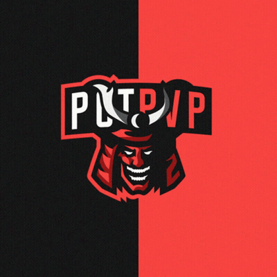 Red And Black Logo Saying PLTPVP GIF