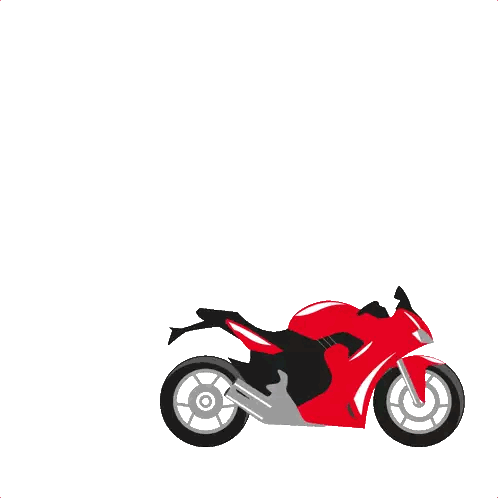 Red And Black Motorcycle With New Year Sticker