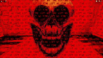 Red And Black Skull With Words GIF