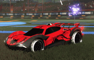 Red And Black Sports Car In Rocket League GIF