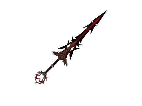 Red And Black Sword With Red Handle Ball Sticker