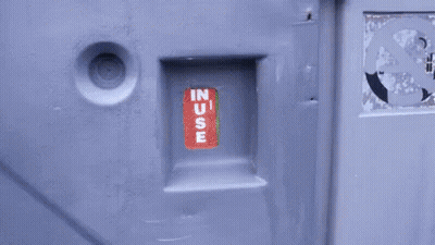 Red And Black Toilet Chair GIF