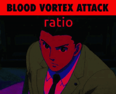 Red And Blue Background Blood Vortex Attack Ratio GIF