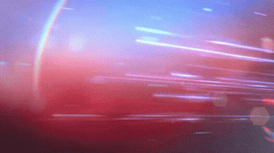 Red And Blue Background With Rainbow GIF