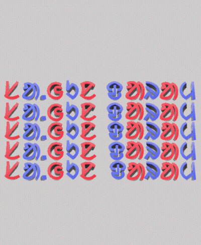 Red And Blue Letters Saying Welcome GIF