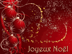 Red And Glitter Joyeux Noel GIF