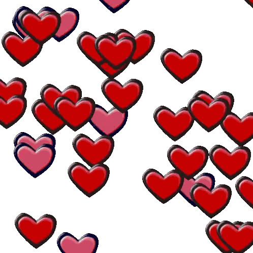 Red And Pink Heart Pattern Sticker