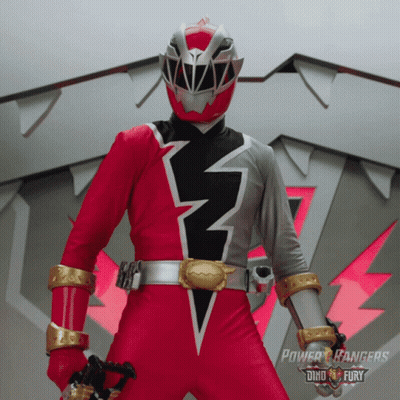 Red And Silver Power Ranger GIF