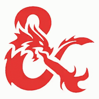Red And White Ampersand With Dragon GIF