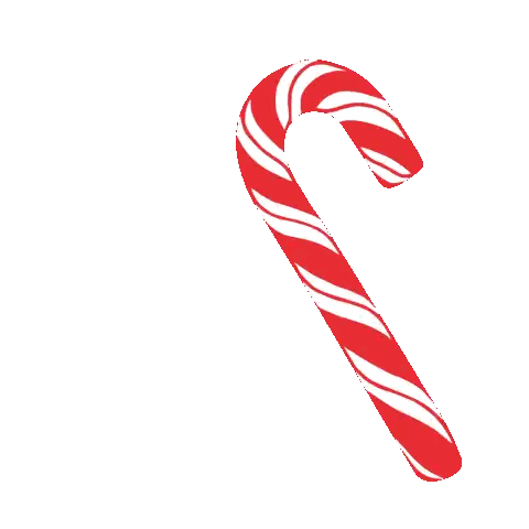 Red And White Candy Cane Sticker