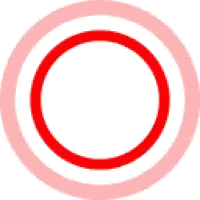 Red And White Circle Sticker