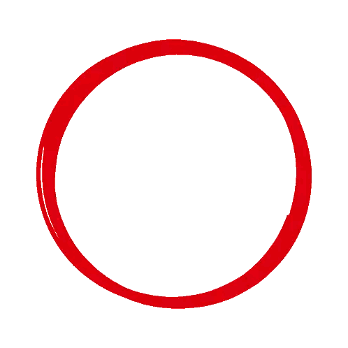 Red And White Circle With Inner Circle Sticker