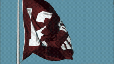 Red And White Flag Saying 12Th Man GIF