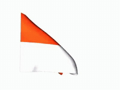Red And White Flag Waving In Wind GIF