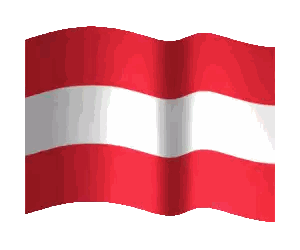 Red And White Flag Waving Sticker