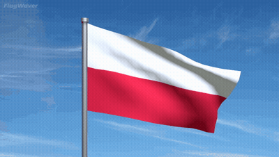 Red And White Flag Waving With Flagwaver GIF