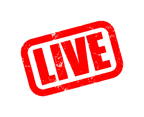 Red And White Live Stamp Sticker