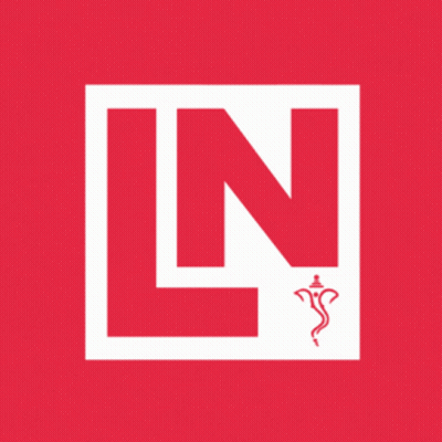 Red And White Logo With Letter N GIF