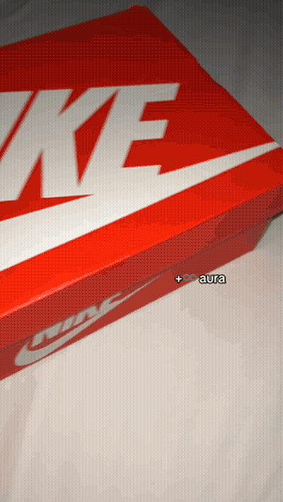 Red And White Nike Box With Aura GIF