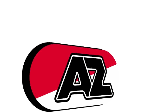 Red And White Oval With Az Logo Sticker