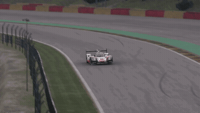 Red And White Race Car Number 5 GIF