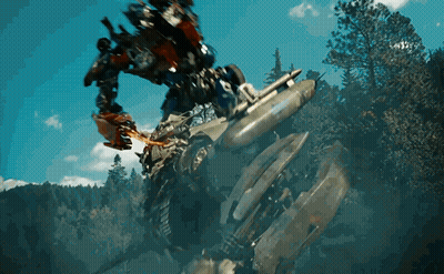Red And White Robot With Blue Head And Wings GIF