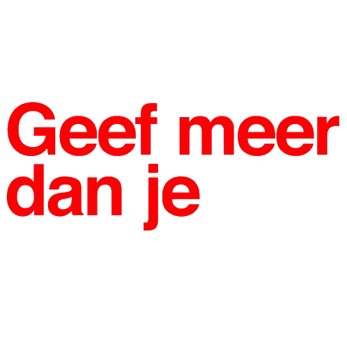 Red And White Sign Geef Meer Dan Je Sticker