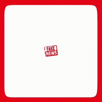 Red And White Stamp Saying Fake News GIF