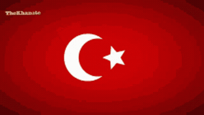 Red And White Star With Crescent Moon And Star GIF