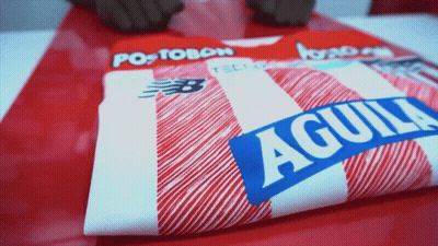 Red And White Striped Shirt Saying Aguila GIF