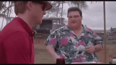 Red And White Striped Umbrella In Front Of Ice Cream Cart Saying Lays GIF