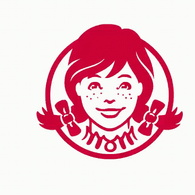 Red And White Wendy's Logo GIF