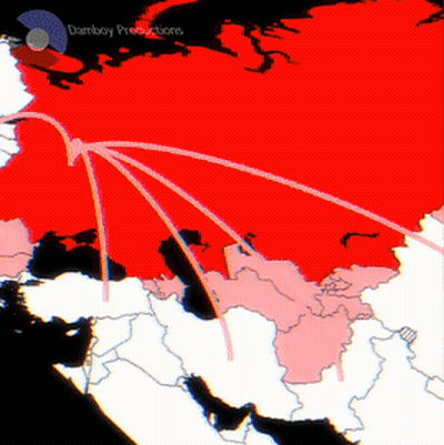 Red And White World Map Damboy Productions GIF