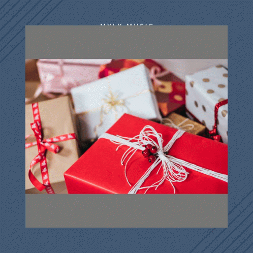 Red And White Wrapped Christmas Presents GIF