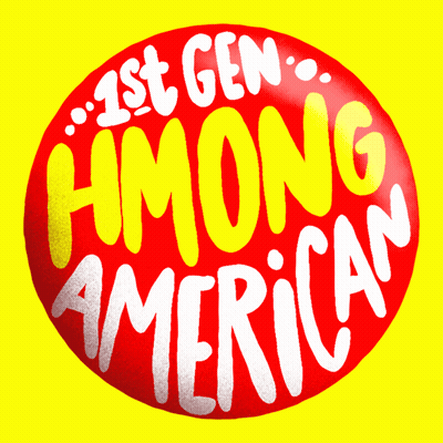 Red And Yellow 1St Gen Hmong American Button GIF