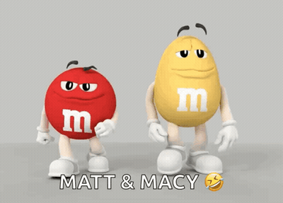 Red And Yellow M&Ms Together GIF