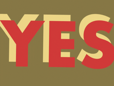 Red And Yellow Yes Sign GIF