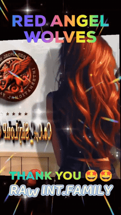 Red Angel Wolves Thank You Raw Int Family Poster GIF