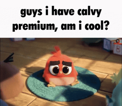 Red Angry Bird Calvy Premium Am I Cool GIF