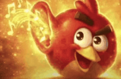 Red Angry Bird Singing GIF