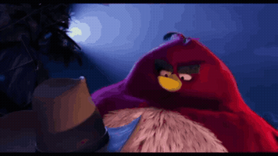Red Angry Bird With Yellow Beak GIF