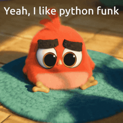 Red Angry Bird: Yeah I Like Python Funk GIF
