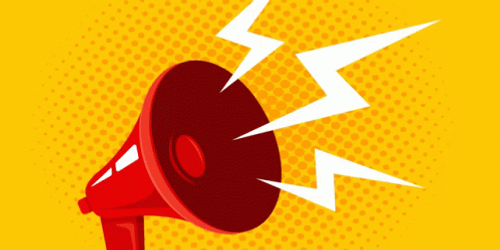 Red Animated Megaphone Loud Sound GIF