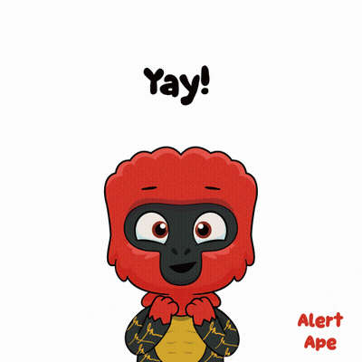 Red Ape Saying Yay GIF