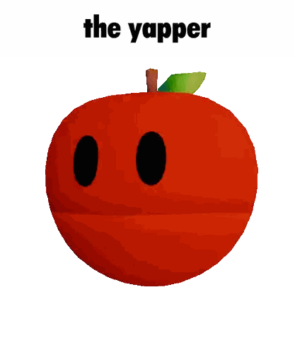 Red Apple With Green Leaf The Yapper Sticker
