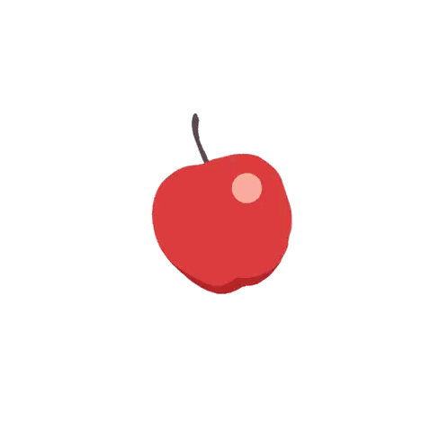 Red Apple With White Spot Sticker