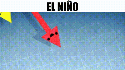 Red Arrow Pointing Down Saying El Niño GIF